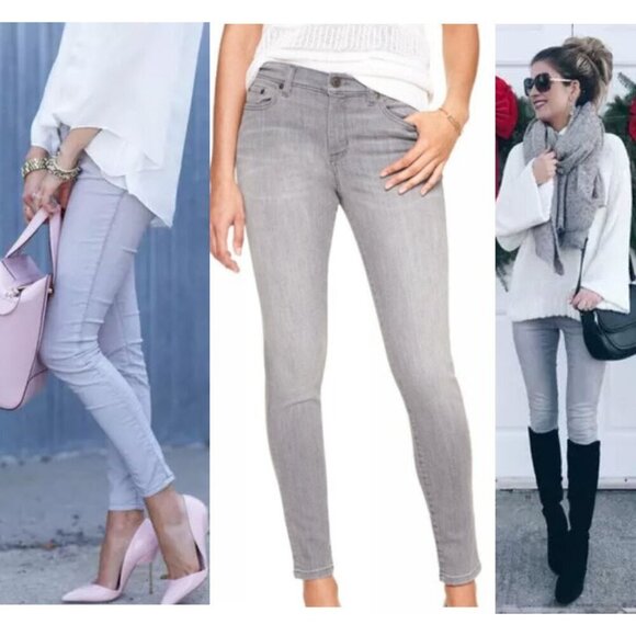 Gap Jeans Grey Low Rise Skinny Size 27 - Picture 1 of 14